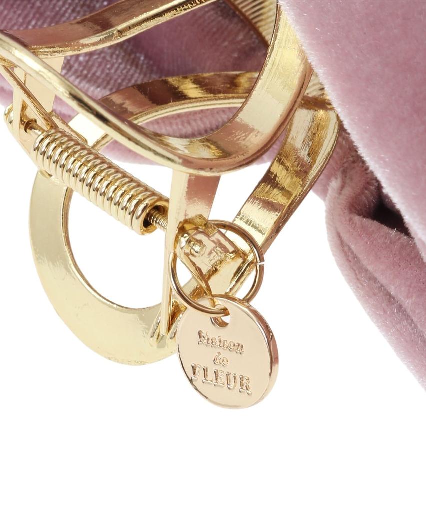 Maison de Fleur Бархатный памятный бант Розовый женский зажим,