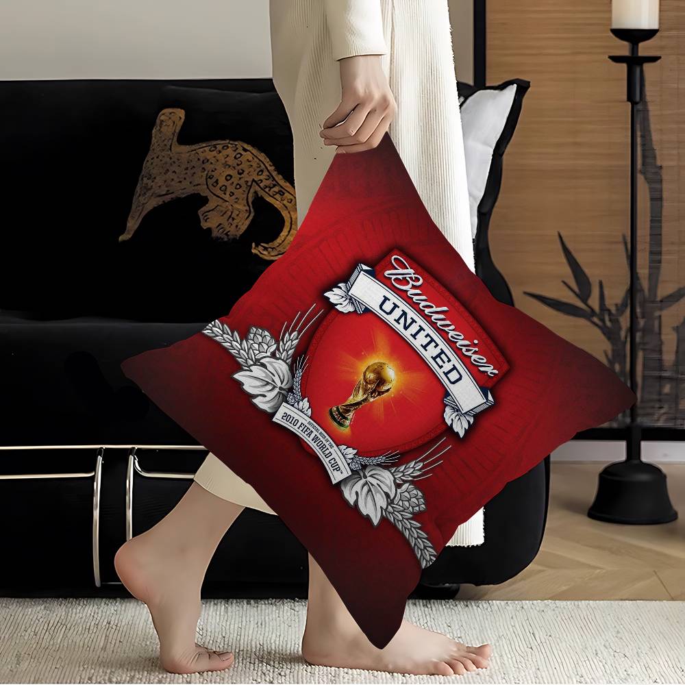 King Of Beer B-Budweiser Pillow Gifts Home Office Furnishings Bedroom Sofa Car Cushion Cover Case 45X45Cm