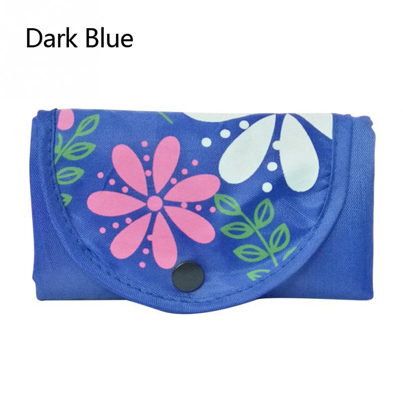 1 шт. Сумка-тоут с застежкой на кнопку, для покупок, продуктовая, многоразовая, складная, из ткани Оксфорд, большой вместимости, с цветочным принтом KTB