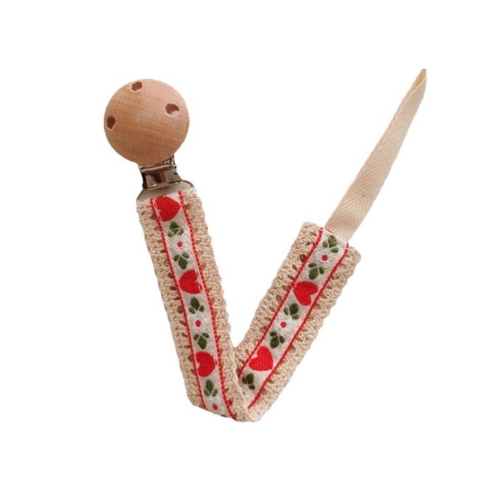 Wooden Clip Soother Holder Ethnic Style Nipple Holder Clips Cute Baby Cloth Pacifier Chain  Baby
