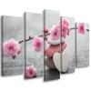 Картина из пяти предметов на холсте Heart Stone Pink
