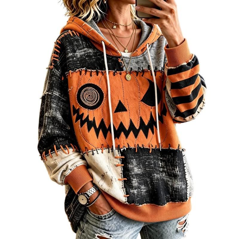 Womens 2026 Hooded Sweatshirt With 3D Digital Print Loose Fit Long Sleeve Casual Streetwear