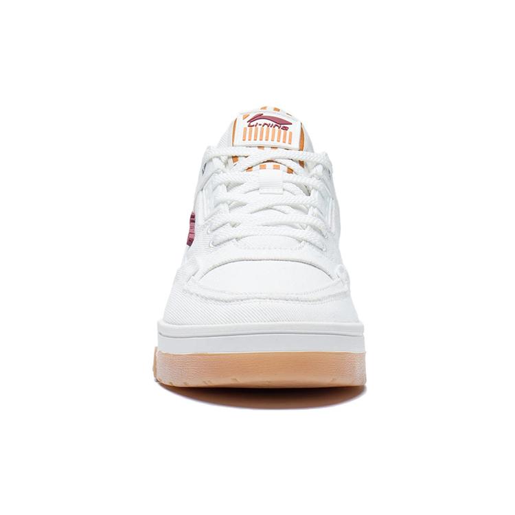 Li Ning Qitian Qi Tian Устойчивые к истиранию, Легкие и дышащие Низкие кеды для скейтбординга Мужские Кремовый AGCS079-5