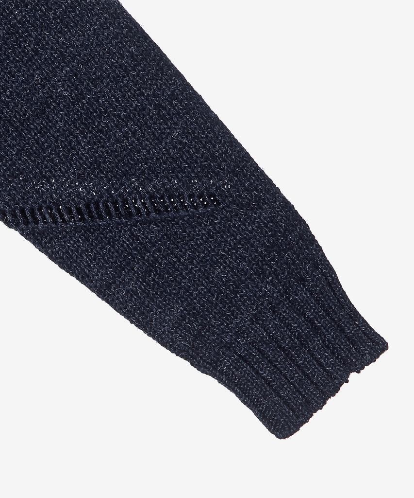 MINDBRIDGE [Hoite] Wool Blend Glitter Collar Semi-Oversized Knit