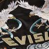 Evisu Double Eagle Logo Embroidered Long Sleeve Jacket Women jackets Black 2EAHTW0JK735XX