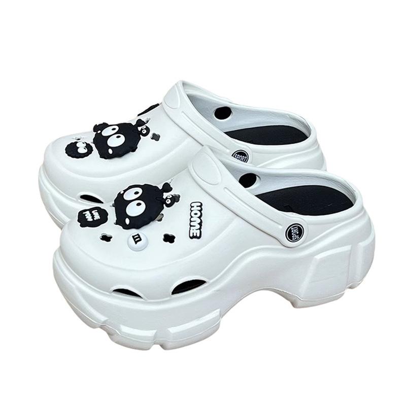 Stylish Height Increasing Hole Shoes Women's Summer Outdoor Non-Slip Briquette DIY Shoes Student Casual Shoes