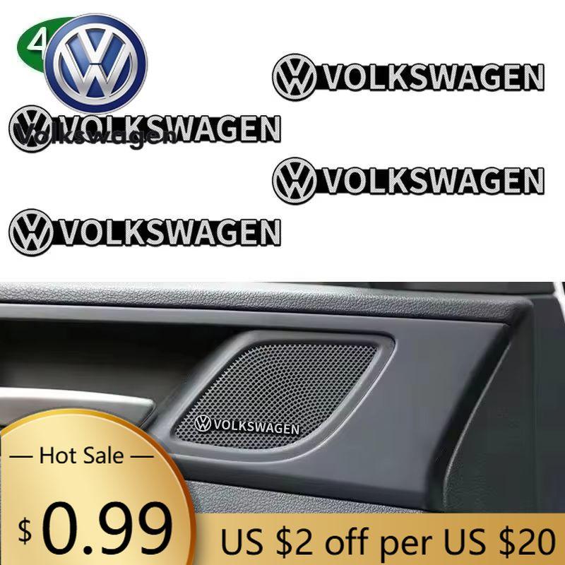 Для VOLKSWAGEN VW 4 шт. Автомобильные Декоративные Наклейки Значки Звук Аудио Эмблемы Наклейки для Volkswagen Rline Golf Bora Passat Jetta Beetle