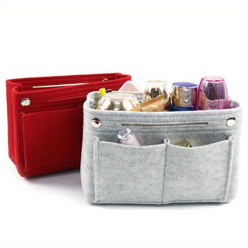 Многофункциональная женская фетровая сумка-вставка для макияжа, косметички, дорожная внутренняя сумочка, портативная сумка для хранения, органайзер-вставка