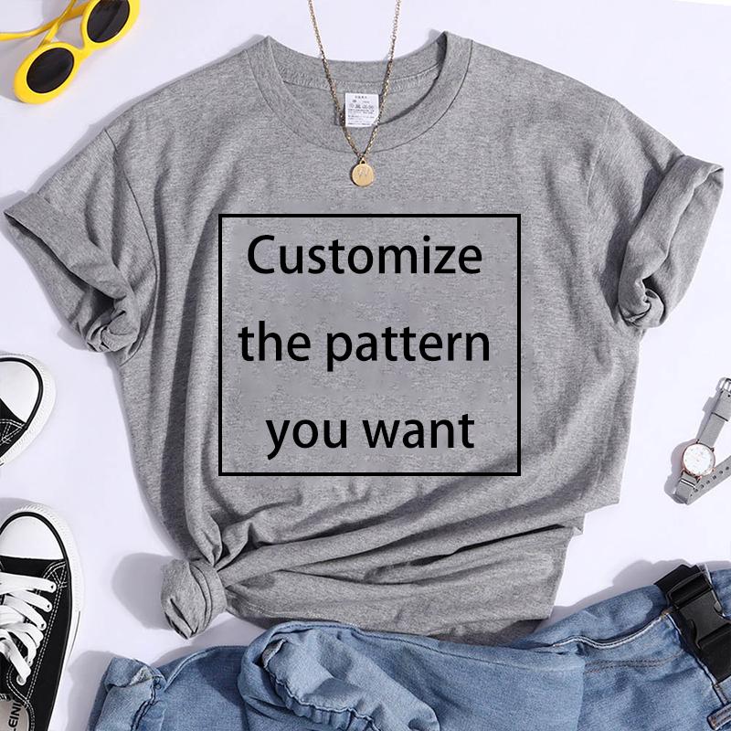 2024 Fashion Customized TShirts Women Men Harajuku Vneck Tshirt Summer Short Sleeve Tops Tees DIY Graphics Unisex Shirts
