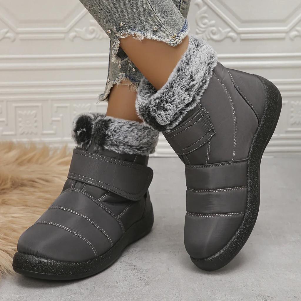 Fashion New Winter Warm Women's Snow Boots Waterproof Warm Plush Cotton Shoes Woman Lightweight Fashion Faux Fur Ankle Boots Plus Size