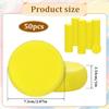 Набор из 50 шт. Поролоновые губки для рисования Губки для керамики 2,9 дюйма Круглая губка Глиняные губки для керамики Желтые художественные губки для раскрашивания лица Керамика Искусство
