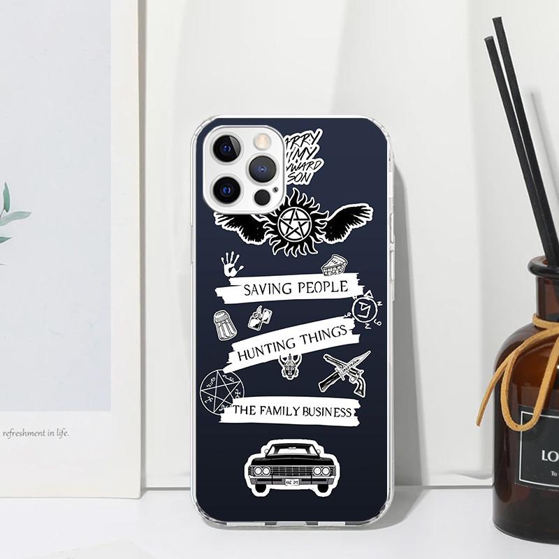 Babaite Supernatural SPN Чехол для телефона с Дином и Сэмом Для Iphone 17 Air 16 15 Plus 16E 14 Pro Max 13 Mini 12 11 7 8 SE Мягкий Ба