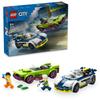Игровой набор LEGO City Погоня на полицейской машине 60415 Строительные блоки Образовательный подарок для детей 6-9 лет Мальчиков и Девочек