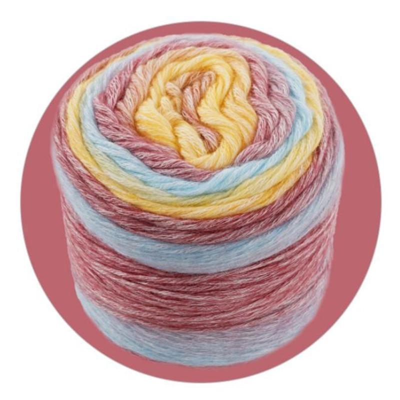 652F Пряжа из кашемира и шерсти с секционным крашением Радужная пряжа Пряжа для вязания Пряжа для вязания крючком DIY Материал для изготовления шерстяной одежды