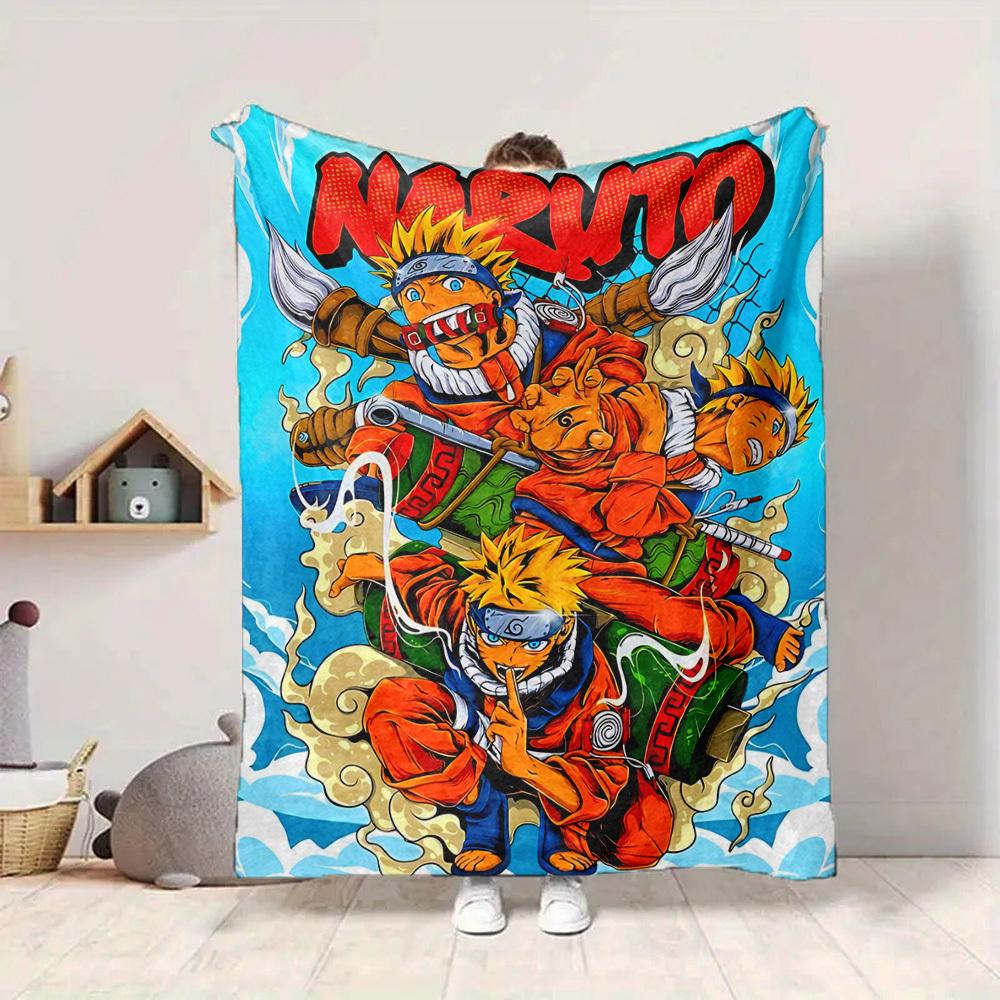 1pc Naruto, Anime Blanket Lightweight Flannel Blanket Throw Blanket For Sofa, Bed, Travel, Camping, Livingroom, Office, Couch