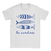Les Sardines Tinned Fish Graphic Funny T Shirt Men's  Cotton Funny T-Shirts O Neck Fisherman Tees Short Sleeve Tops Classic