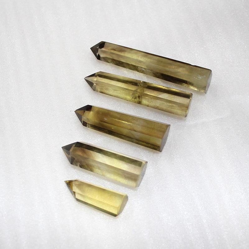 Потрясающий натуральный дымчатый цитрин кварц обелиск кристалл жезл для исцеления и домашнего декора