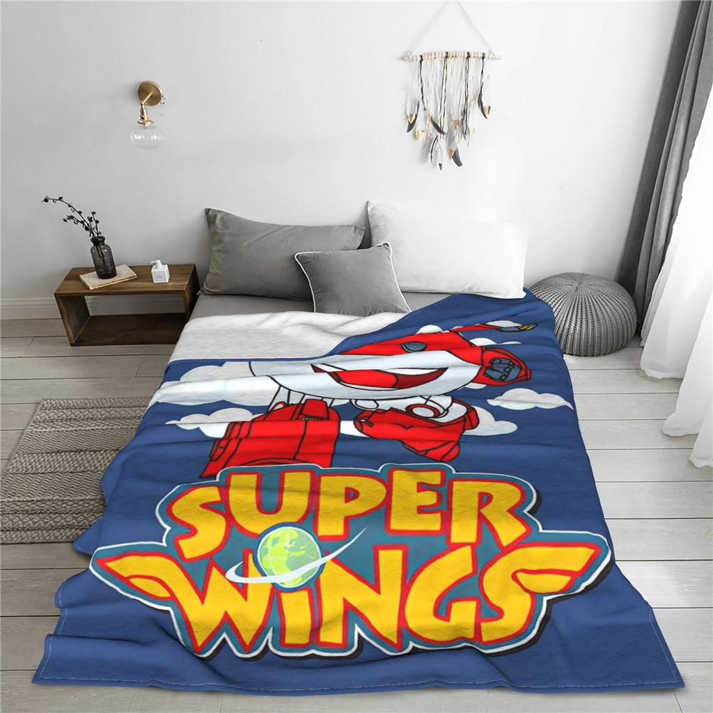Мягкое плюшевое одеяло Super Wings с мультяшным рисунком для мальчика и девочки, фланелевое покрывало для гостиной, мягкое и теплое, изготовленное на заказ своими руками, качественное покрывало на кровать.