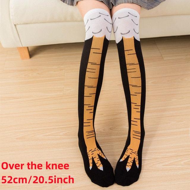 Creative Chicken Paws Feet Socks Funny Cartoon Cotton Stocking Cute Over-the-knee Socks Multiple Colors Stockings New Arrivals
