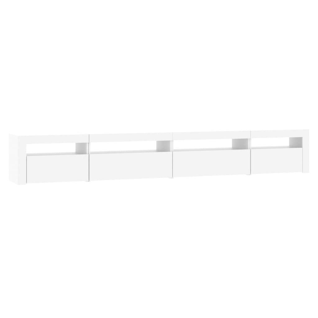 TV Cabinet with LED Lights White 270 x 35 x 40 cm