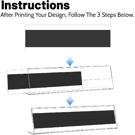 Акриловые таблички с именем для столов, 12 штук, 2x8 прозрачные персонализированные таблички с именем для стола, держатель для табличек на стол, складная табличка с именем для офиса