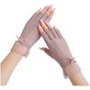 Non-slip Sun Protection Gloves Thin Lace Gloves Fashion Women Half-finger Gloves  Drive Cycling