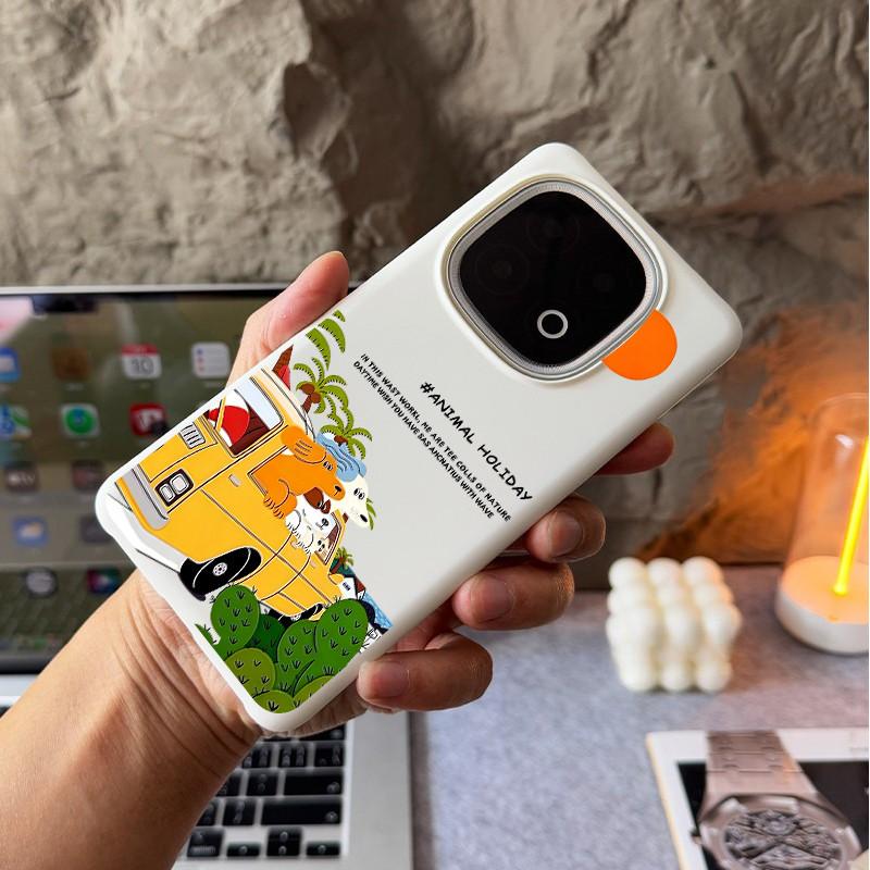 For IQOO 15 Ultra 15R/13/12 NEO 11/Neo 10 Z10 Z11 Turbo Z9 "Animal Holiday" Micro Matte Hard Phone Case/ Z9X Z8X Z7i NEO 9 Half Wrap Shockproof  Cover