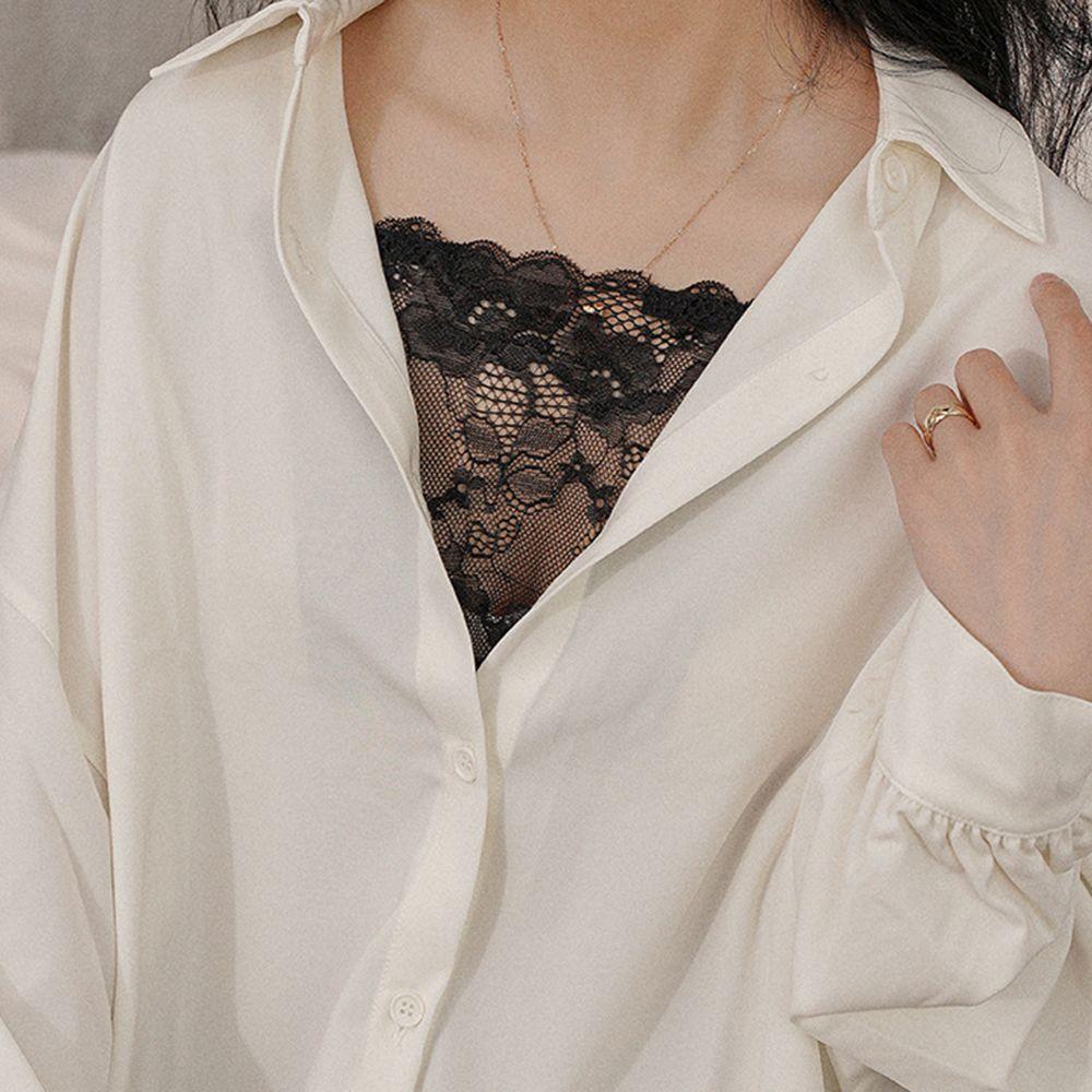 Lace Easy Clip On Flower Women Tube Tops Korean Insert Wrap Strapless Bra Wrap Chest Piece Cover