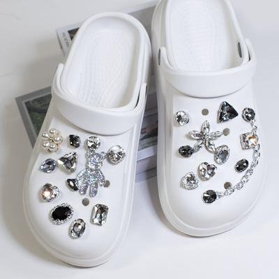 Очарование для обуви, булавки «сделай сам», бриллиантовая жемчужная цепочка, декоративная пряжка для обуви с отверстиями, набор подвесок, аксессуары для детей, подарок для мальчиков и девочек