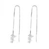 Цельные серьги Flash Diamond Heartbeat Ear Line, женские серьги Flash Diamond Wave с кисточками