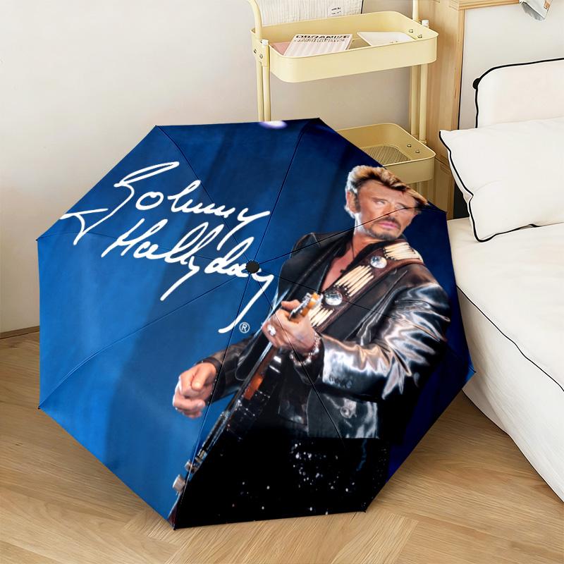 French legendary rock singer and actor Johnny Hallyday umbrella is suitable for all seasons, including home travel and outdoor activities Y16