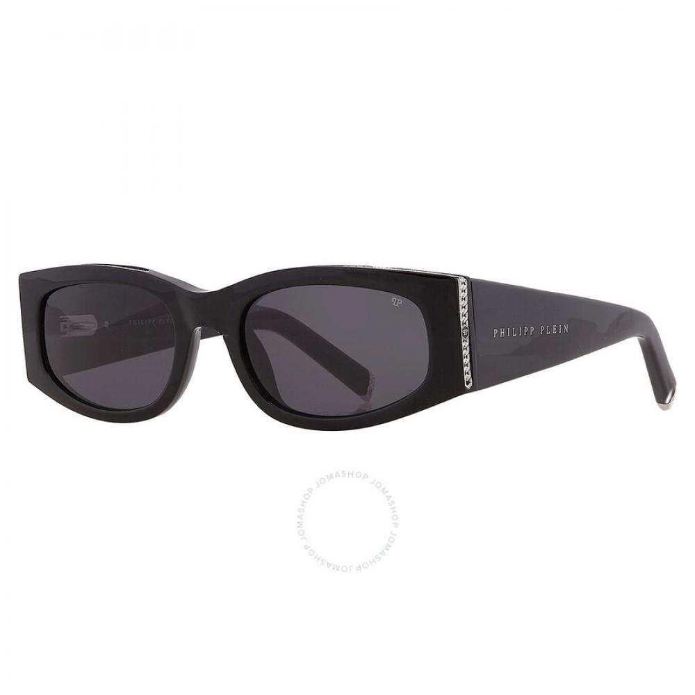 Philipp Plein Grey Oval Ladies Sunglasses Spp025s 0700 55