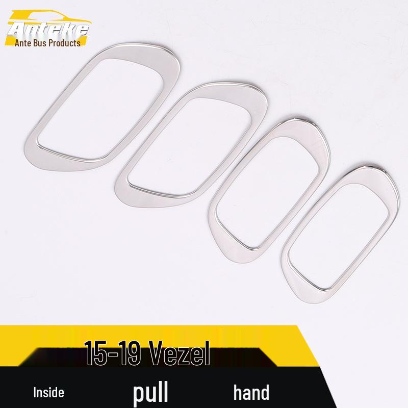 Vezel Interior Door Handle Decorative Ring & Armrest Sticker for 15-19 Models