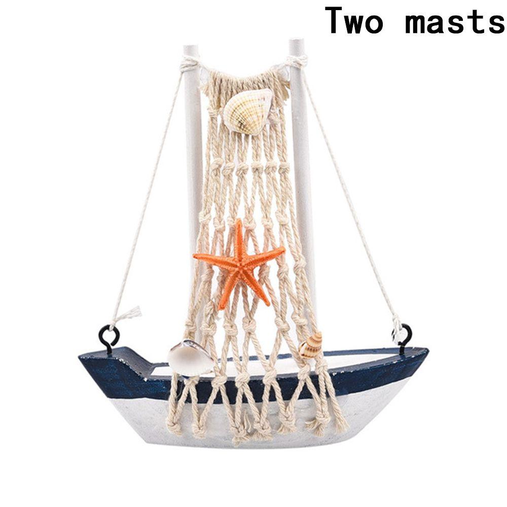 Стиль Подарки на День Рождения Судно Поделки Деревянные Украшения Корабля Морская Фигурка Модель Парусной Лодки