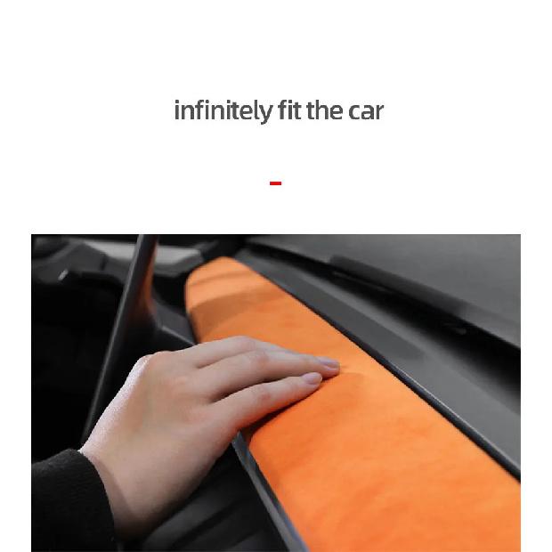 Изготовлено из Алькантары Для Tesla Model 3 Model Y 2023-2019 Декоративная накладка на приборную панель автомобиля Защитная накладка Внутренние аксессуары