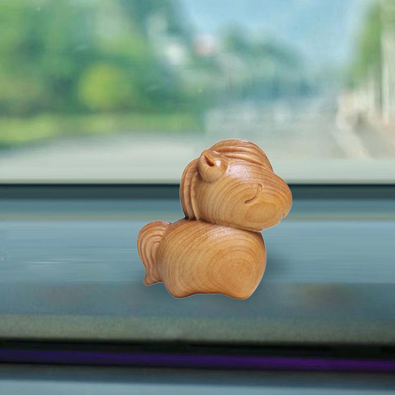 Фигурка лошади ручной работы из резного дерева 2026 год Зодиака статуэтка лошади толстая лошадь приносит удачу домой и в офис и декор для офиса