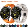 18 мм 20 мм 22 мм отверстие Силиконовый ремешок для Samsung Galaxy Watch 8 7 6 5 4 для Huawei GT5 4 3 GT2 pro браслет для Garmin Vivoactive 4 ремешок