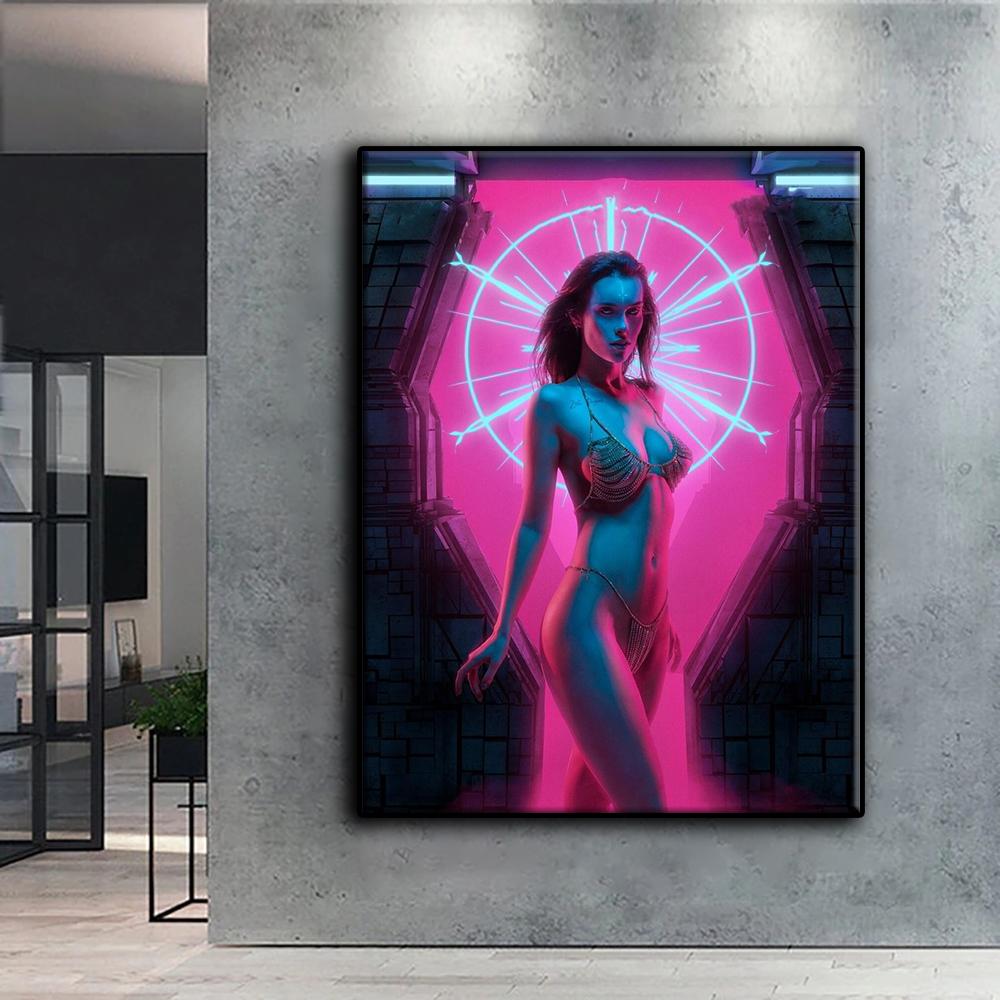 5D DIY Алмазная картина Вышивка крестом Киберпанк Сексуальное искусство Алмазная вышивка Мозаика Настенное украшение дома