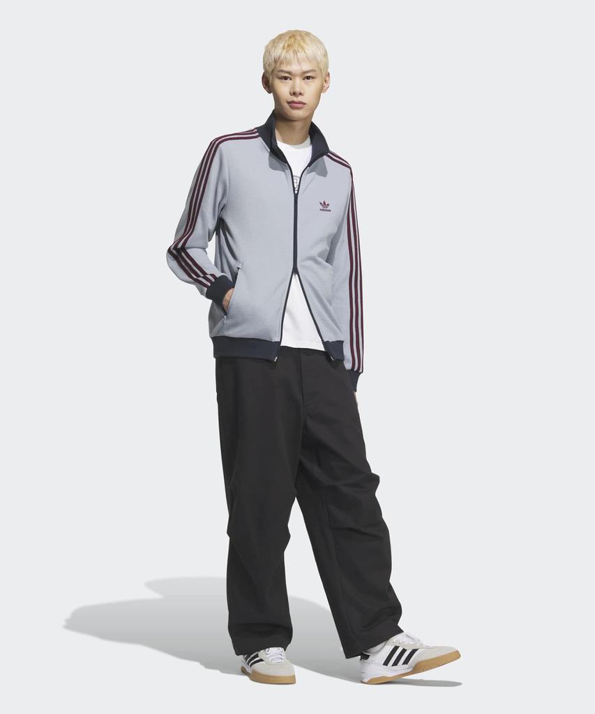 adidas Спортивная кофта с вафельной вязкой - Светло-серый:Бордовый / Kb8953