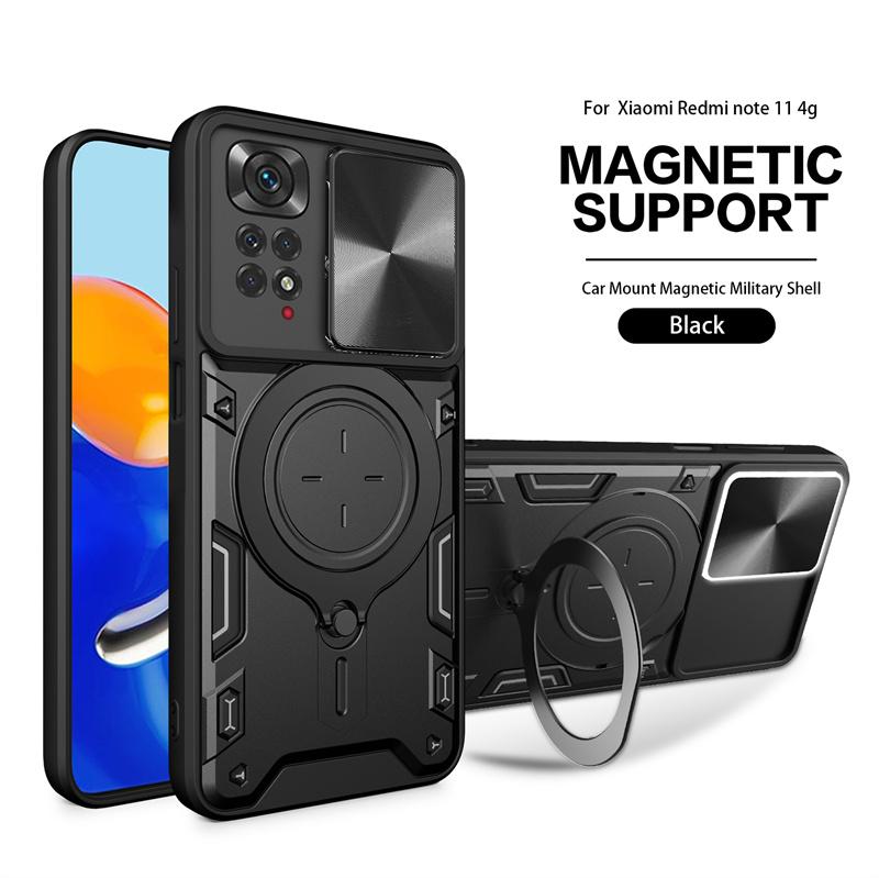 Защитная крышка для слайд-объектива для Xiaomi Redmi Note 11 11E 12 Pro 11S 12C A1 Mi 13 Lite Poco X5 Pro, магнитный кольцевой держатель, защитный чехол