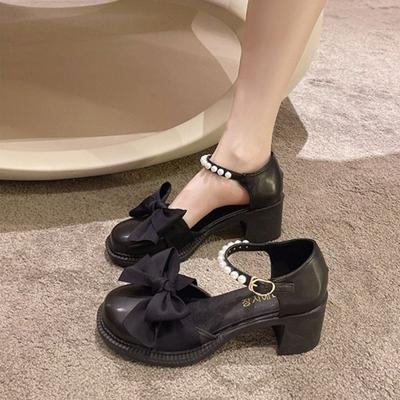 Бантовые жемчужные сумки, сандалии на каблуке, женские, лето 2025, новинка, инс, с юбкой, универсальные, фея, высокий каблук, римские туфли