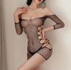 Sexy Seduction European and American Jacquard Mesh Mesh Socks Hollow Illusion mesh  Package Hip Skirt Female Sexy Underwear