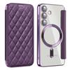 Чехол-книжка из кожи с магнитным покрытием для Samsung S24U/S23Fe/S22 +/A05S с гальваническим покрытием