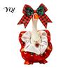 Decorative Goose Accessories for Christmas Cute Desk Outfits, 7 Inch Mini Wreath Clothes with Bow Necklace Tie Headwear And Faux Pearl Necklace,