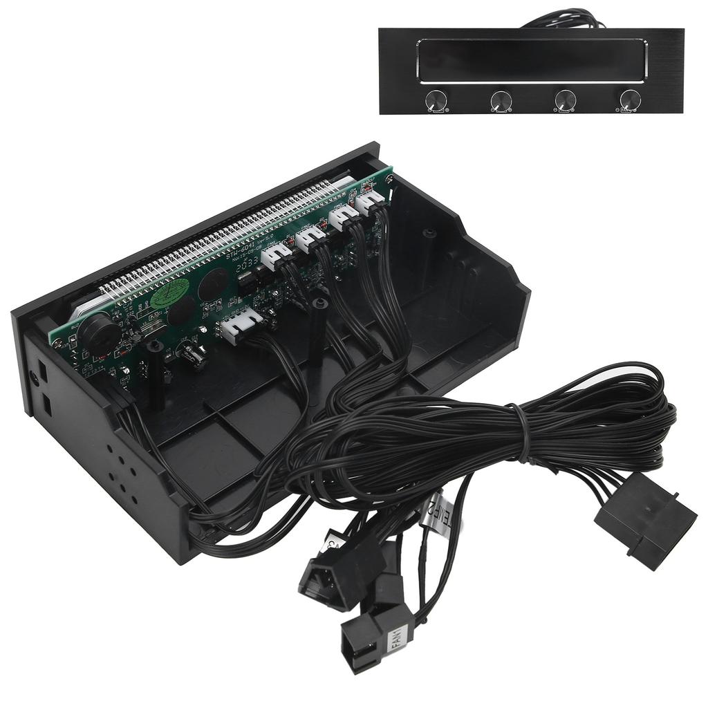 STW‑6041 Контроллер вентилятора для процессора компьютера Многофункциональный 4-канальный ЖК-дисплей на передней панели