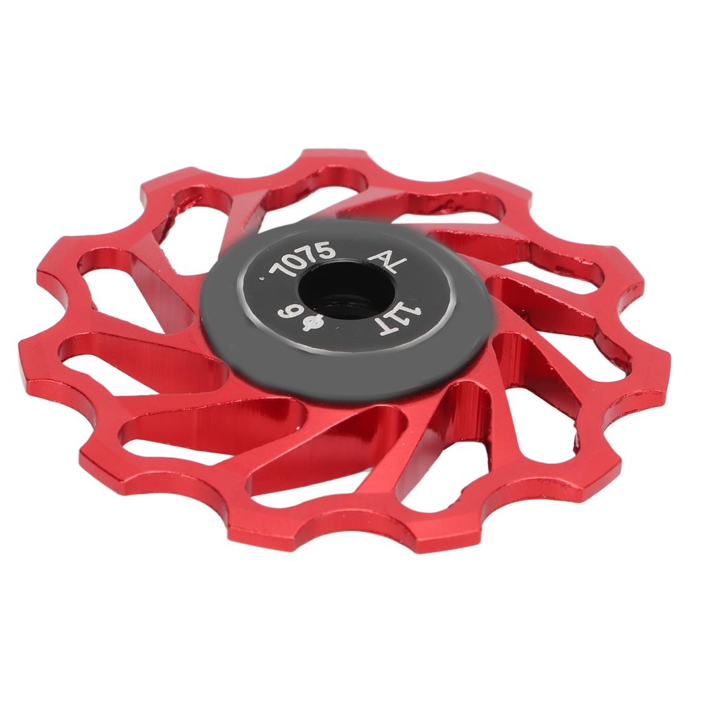 Колесо заднего переключателя горного велосипеда 11T Металлический керамический направляющий ролик заднего колеса Велосипедный аксессуарКрасный