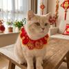 Handmade Cat Knitted Scarf Cartoon Puppy Collar Festive Gifts Chinese Style Pet Scarf  Winter