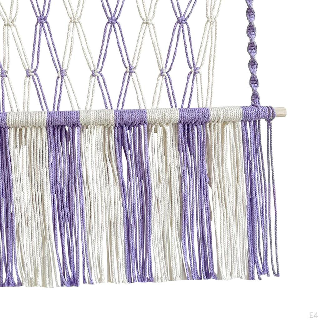 Гамак с мягкими игрушками, держатель для плюшевых игрушек, сетка, простая в установке, тканый вручную гобелен из хлопчатобумажной веревки для