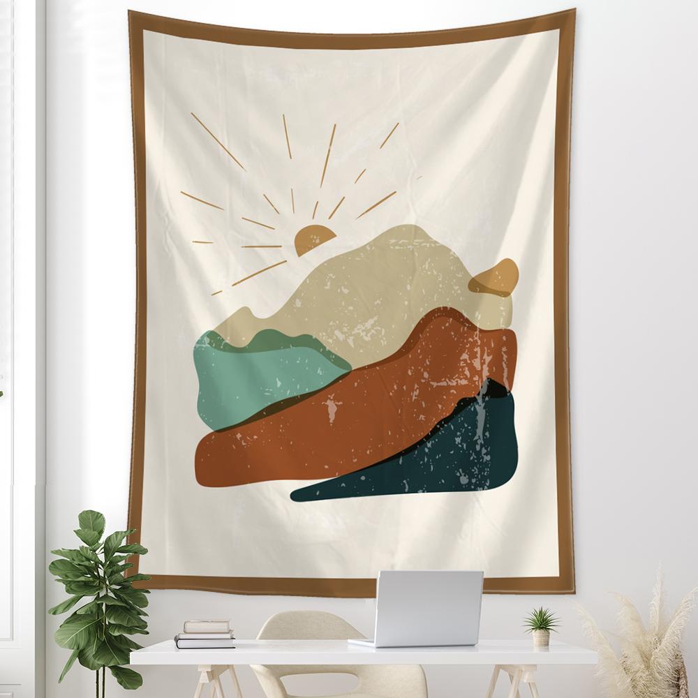 Абстрактная иллюстрация гобелен настенный гобелен колдовство таинственный минималистский хиппи фон ткань домашний декор