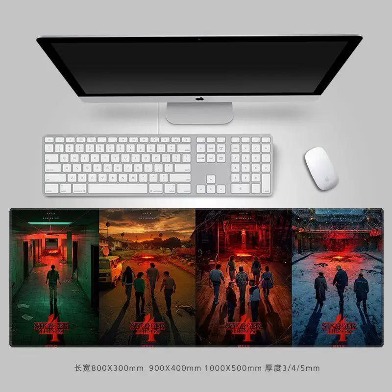 Премиальная персонализированная креативная коврик для мыши StrangerThings кожаный коврик для мыши периферийная подставка для клавиатуры компьютера большого размера офисный коврик для стола коврик для клавиатуры